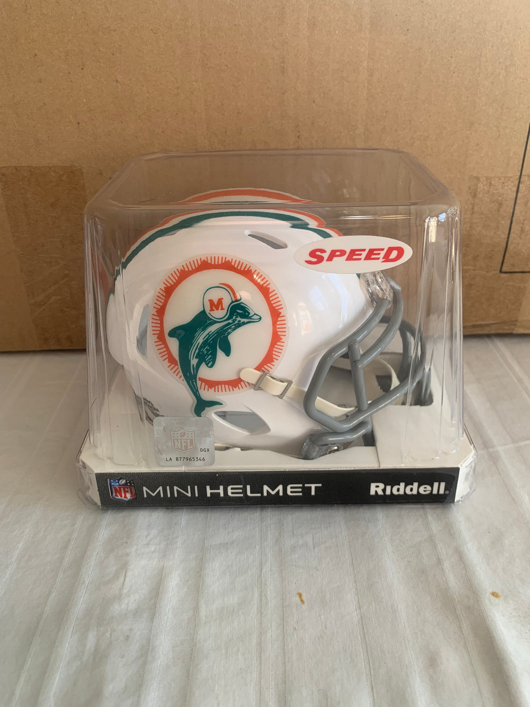 Miami Dolphins 1972 Throwback NFL Riddell White Replica Mini Helmet - Casey's Sports Store