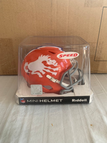 Denver Broncos Throwback NFL Riddell 1960s Orange Replica Mini Helmet - Casey's Sports Store