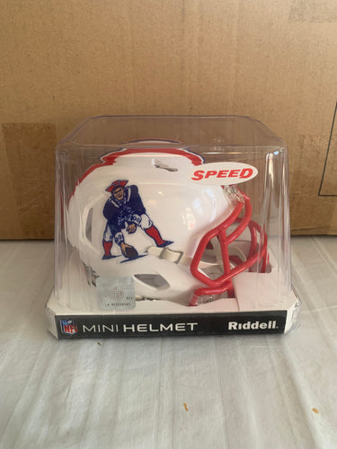 New England Patriots NFL Riddell Throwback Replica Mini Helmet - Casey's Sports Store