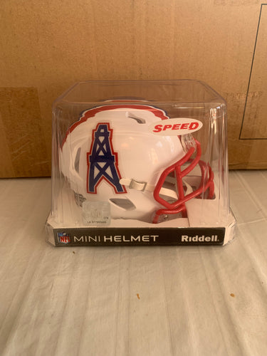 Houston Oilers Throwback NFL Riddell White Replica Mini Helmet - Casey's Sports Store