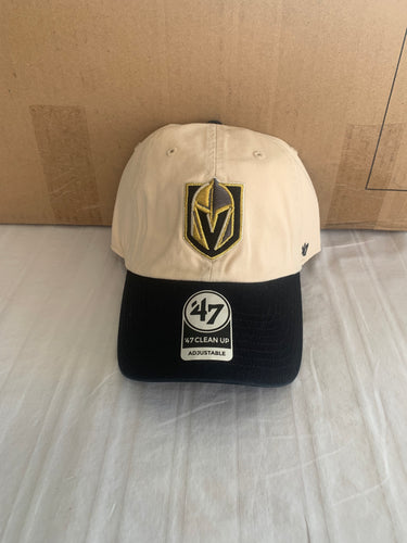 Vegas Golden Knights NHL '47 Brand Clean Up Natural Two Tone Adjustable Hat - Casey's Sports Store