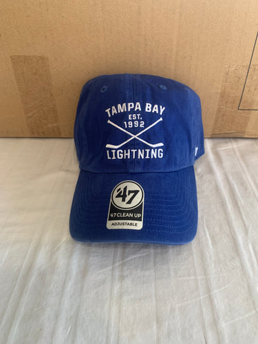 Tampa Bay Lightning NHL '47 Brand Established Clean Up Blue Adjustable Hat - Casey's Sports Store