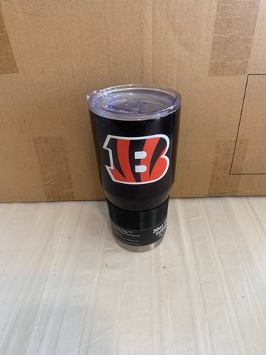 Cincinnati Bengals NFL 30oz Black Tumbler Cup Mug Logo Brands - Casey's Sports Store