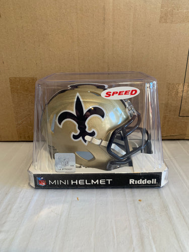New Orleans Saints Throwback NFL Riddell Gold Replica Mini Helmet - Casey's Sports Store