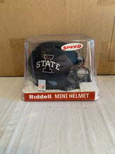 Load image into Gallery viewer, Iowa State Cyclone NCAA Riddell Speed Black Alternate Mini Helmet - Casey&#39;s Sports Store
