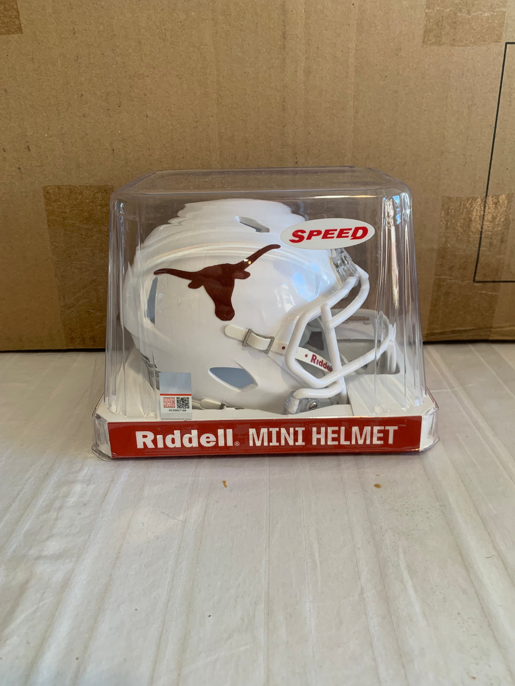 Texas Longhorns NCAA Riddell Speed White Mini Helmet - Casey's Sports Store
