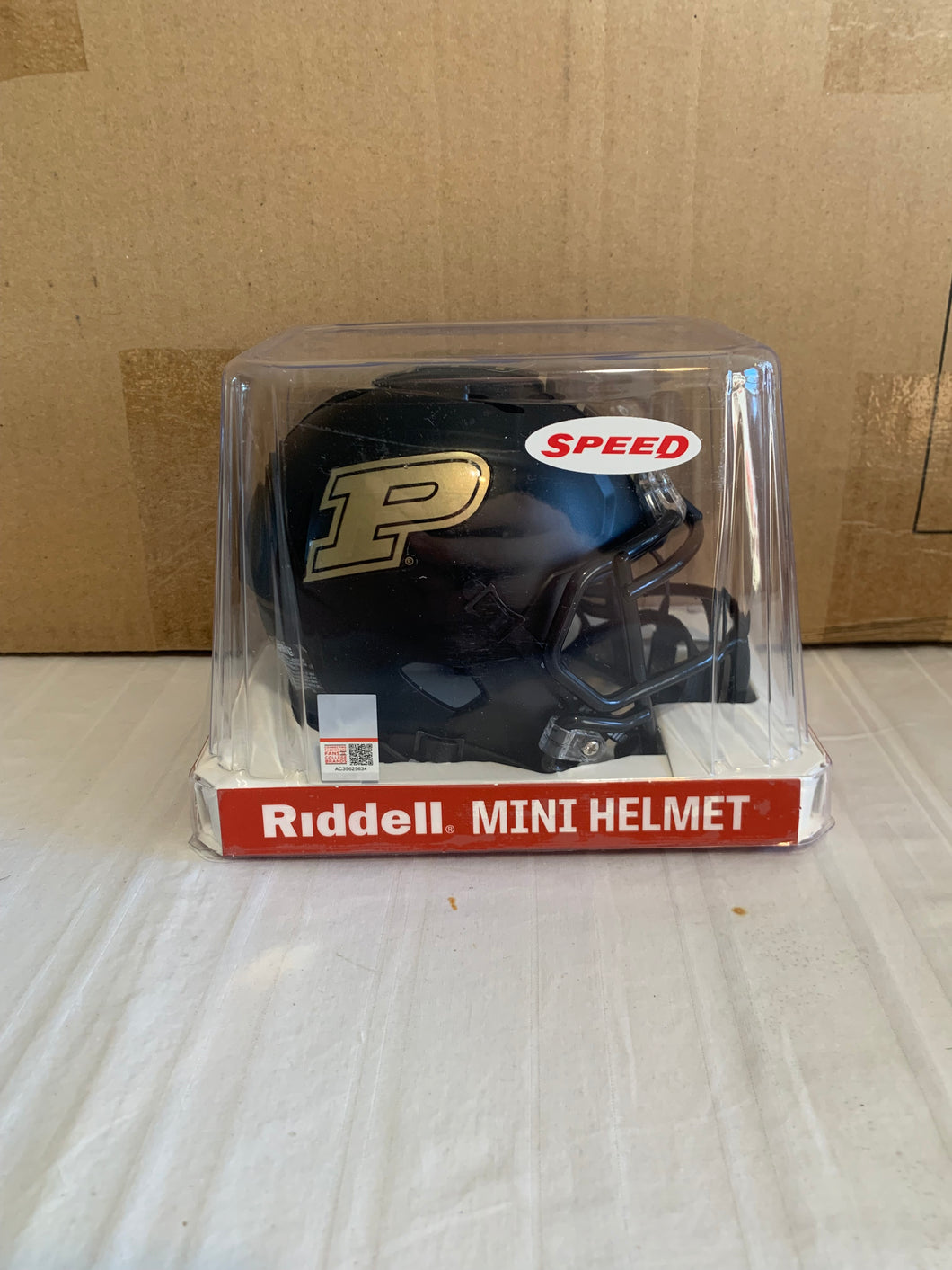 Purdue Boilermakers NCAA Riddell Speed Black Mini Helmet - Casey's Sports Store