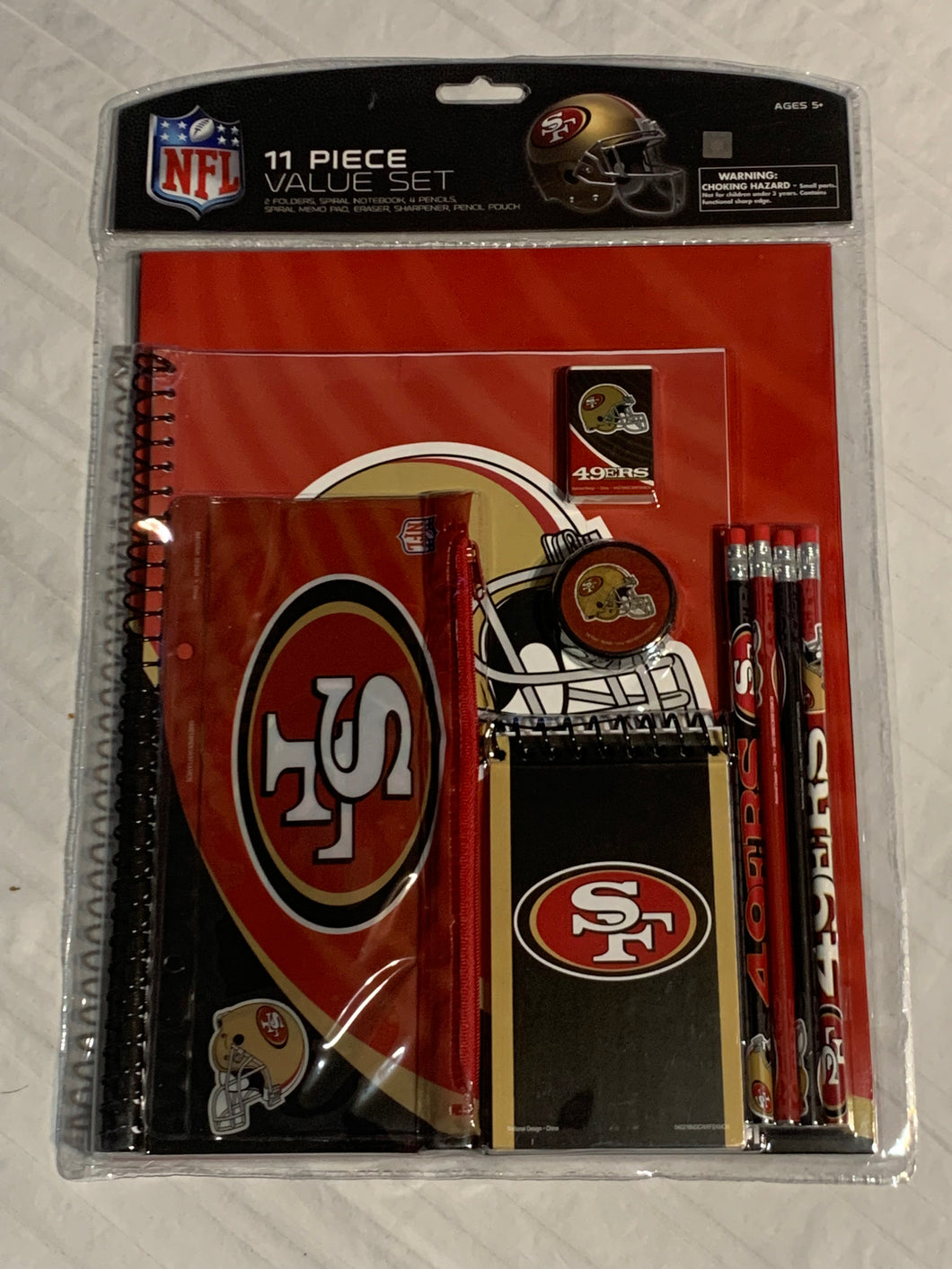 San Francisco 49ers NFL 11 Piece School Gift Set Wincraft - Casey's Sports Store