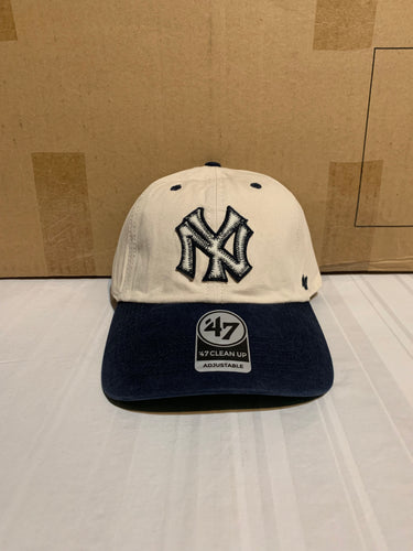 New York Yankees MLB '47 Brand White Two Tone Clean Up Adjustable Hat - Casey's Sports Store