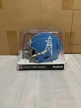 Load image into Gallery viewer, Houston Oilers Throwback NFL Riddell Blue Replica Mini Helmet - Casey&#39;s Sports Store
