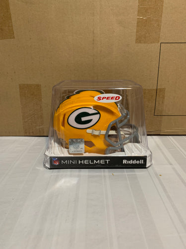 Green Bay Packers Throwback NFL Riddell Speed Yellow Replica Mini Helmet - Casey's Sports Store