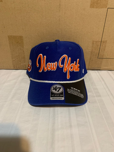 New York Islanders NHL '47 Brand Blue MVP DP Script Adjustable Snapback Hat - Casey's Sports Store