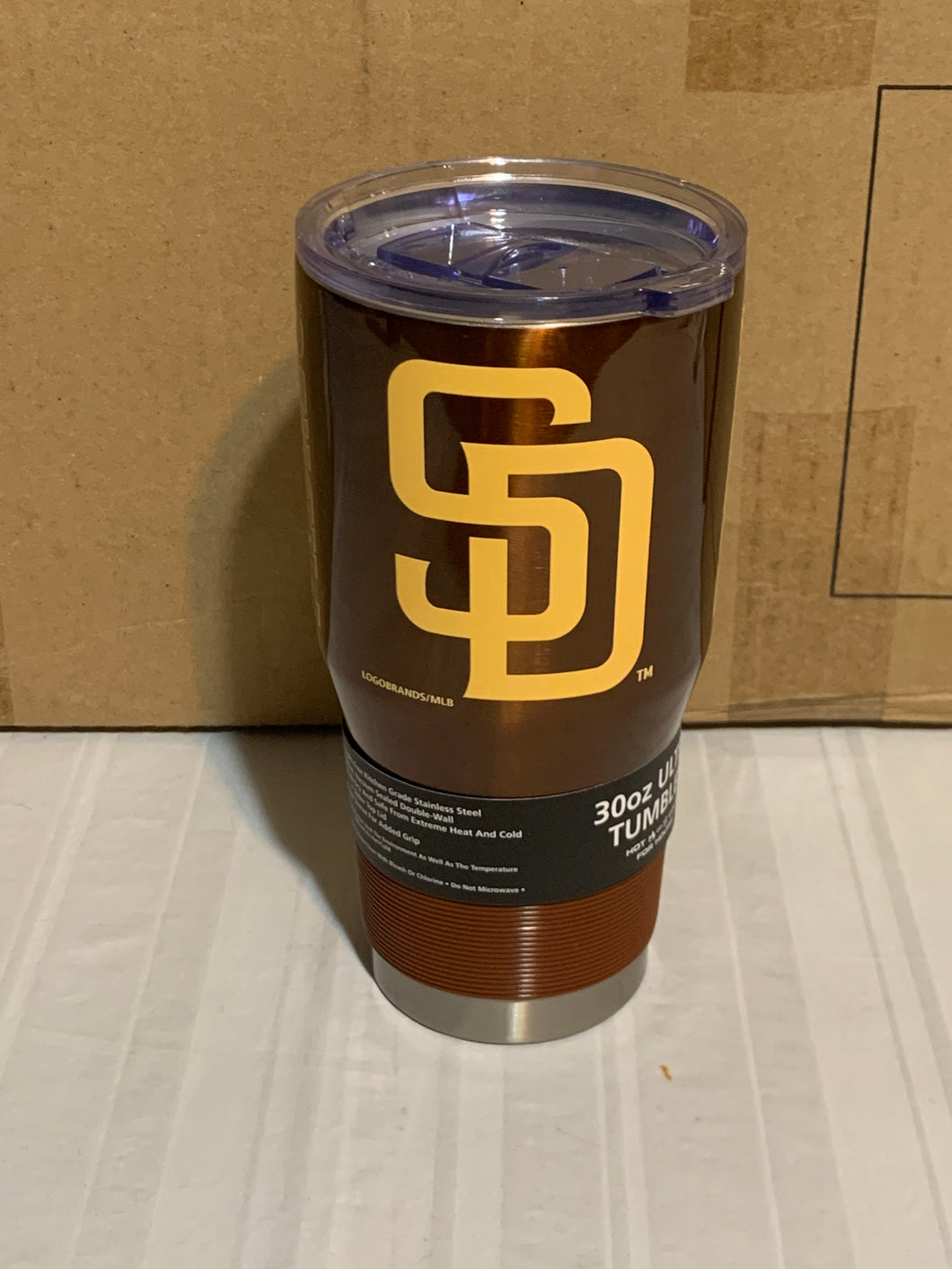 San Diego Padres MLB 30oz Brown Tumbler Cup Mug Logo Brands - Casey's Sports Store