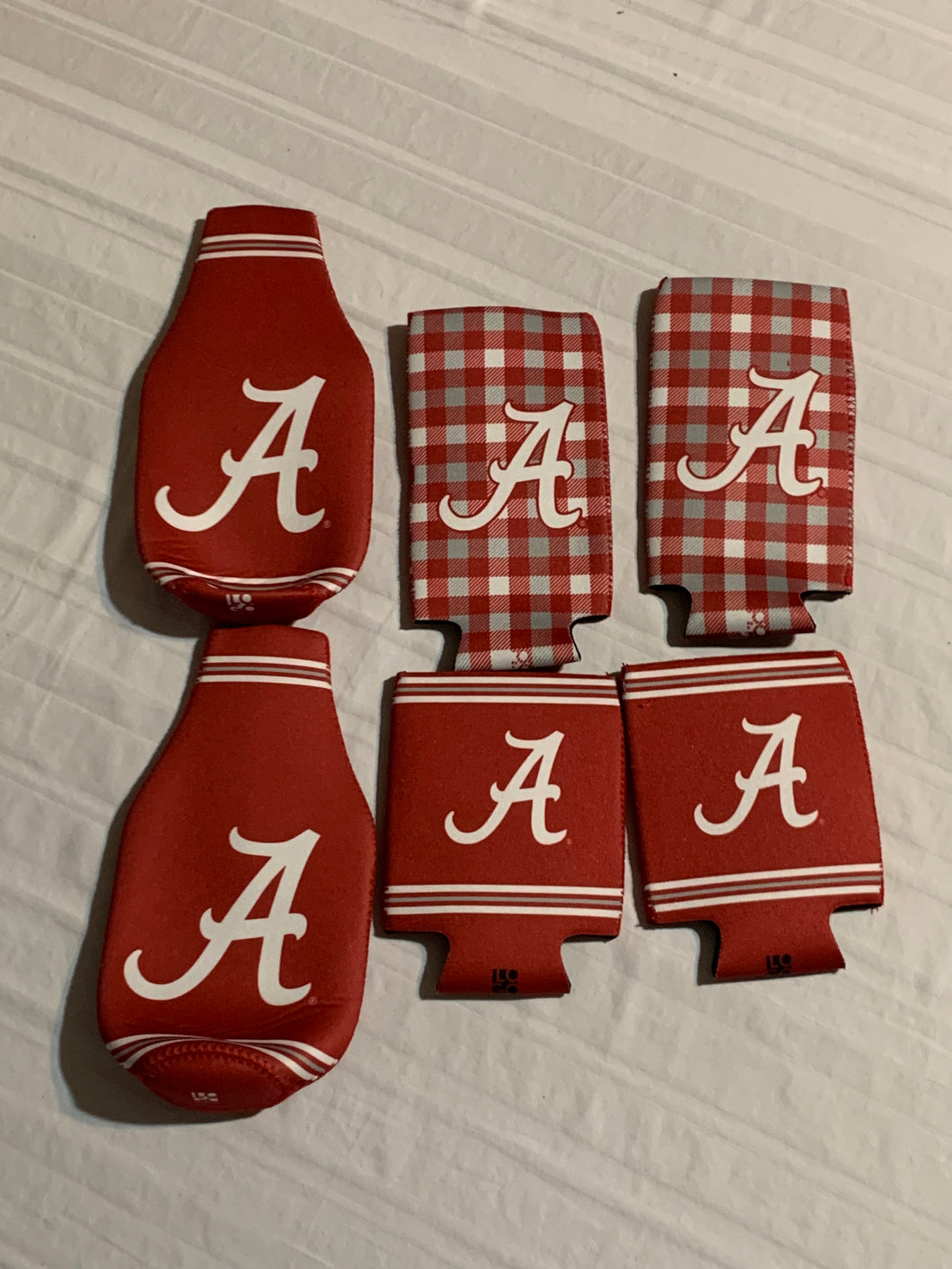 Alabama Crimson Tide NCAA Set of 6 Can Cooler Coozie Pack Logo Brands - Casey's Sports Store