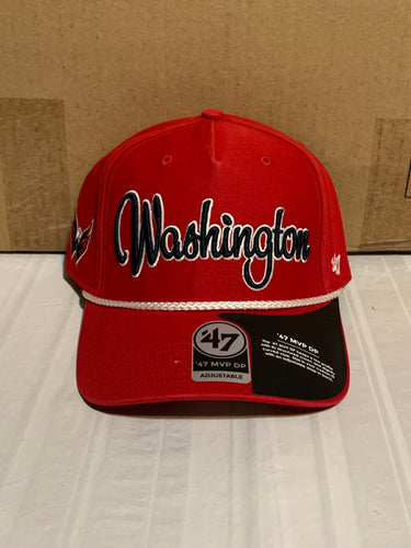 Washington Capitals NHL '47 Brand Red MVP DP Script Adjustable Snapback Hat - Casey's Sports Store