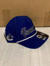 Load image into Gallery viewer, Vancouver Canucks NHL &#39;47 Brand Blue MVP DP Script Adjustable Snapback Hat - Casey&#39;s Sports Store

