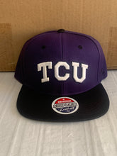 Load image into Gallery viewer, TCU Horned Frogs Zephyr Purple Two Tone Adjustable Snapback Hat - Casey&#39;s Sports Store

