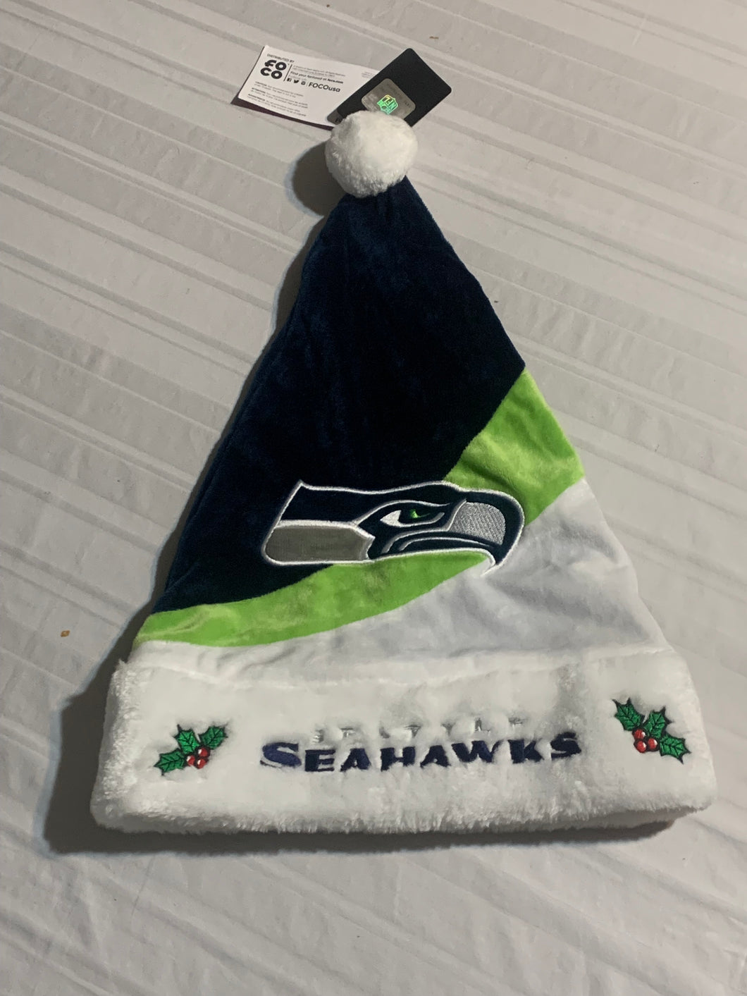 Seattle Seahawks NFL Santa Hat Forever Collectibles - Casey's Sports Store