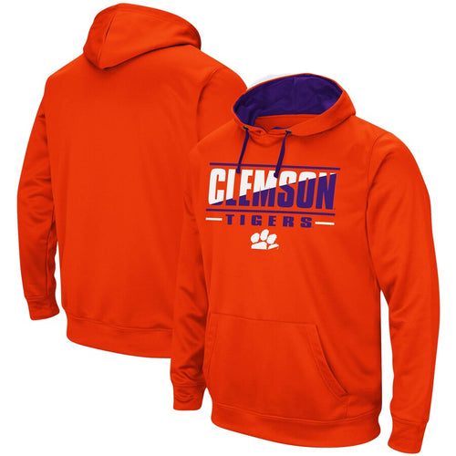 Clemson Tigers NCAA Fanatics Orange Dean Slash Stack Pullover Hoodie 2XL - Casey's Sports Store