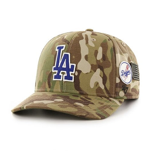 Los Angeles Dodgers '47 Brand MLB Camo MVP DP Adjustable Hat Cap Snapback - Casey's Sports Store