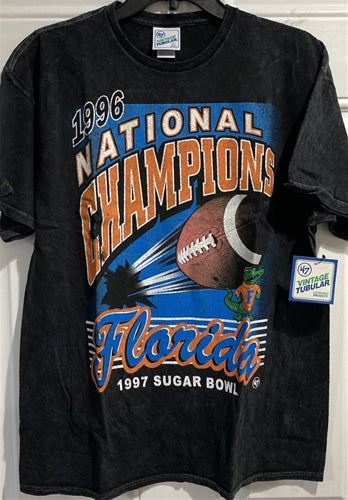 Florida Gators NCAA '47 Brand 1996 Champs Black Vintage Tubular Men's Tee Shirt - Casey's Sports Store