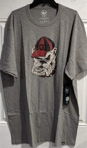 Georgia Bulldogs NCAA '47 Brand Wolf Grey Men's Grit Scrum 2XL Tee Shirt - Casey's Sports Store