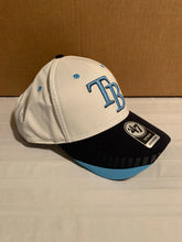 Load image into Gallery viewer, Tampa Bay Rays MLB &#39;47 Brand White Tantrum Two Tone MVP Adjustable Hat - Casey&#39;s Sports Store
