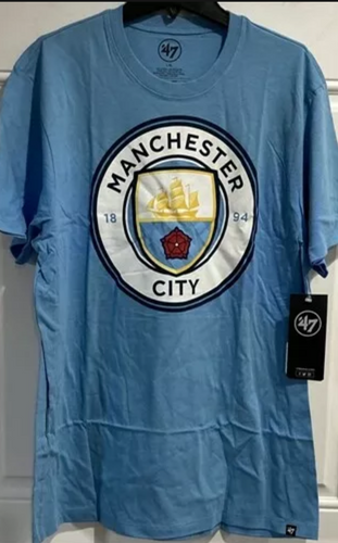Manchester City FC Premier League '47 Brand Carolina Blue Men's Club Tee Shirt - Casey's Sports Store