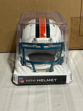 Load image into Gallery viewer, Miami Dolphins Throwback NFL Riddell White Replica Mini Helmet - Casey&#39;s Sports Store
