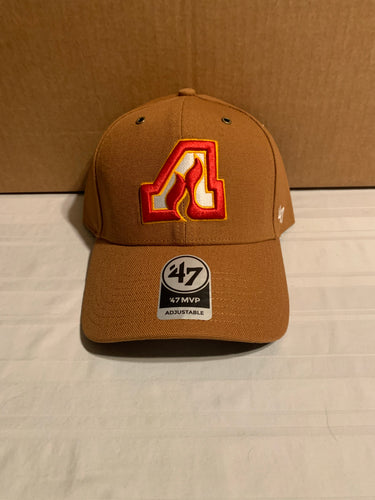 Atlanta Flames Vintage '47 Carhartt Mens Brown MVP Adjustable Hat Cap - Casey's Sports Store