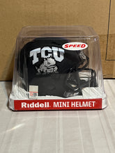 Load image into Gallery viewer, TCU Horned Frogs NCAA Riddell Speed Black Mini Helmet - Casey&#39;s Sports Store
