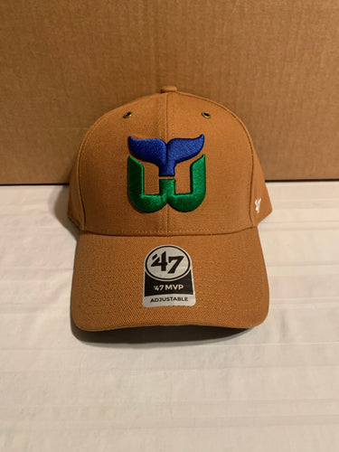 Hartford Whalers Vintage '47 Carhartt Mens Brown MVP Adjustable Hat Cap - Casey's Sports Store