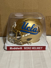 Load image into Gallery viewer, UCLA Bruins NCAA Riddell Speed Gold Mini Helmet - Casey&#39;s Sports Store
