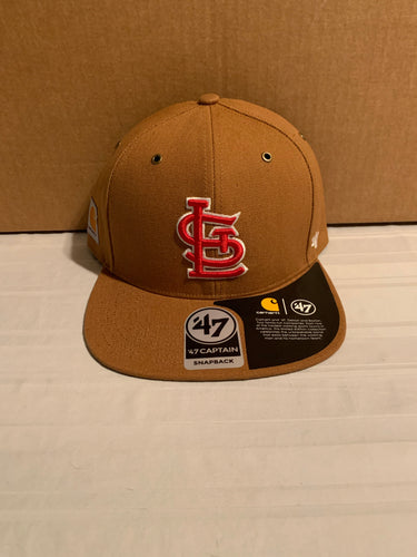 St. Louis Cardinals '47 Brand Carhartt Captain Mens Brown Snapback Hat - Casey's Sports Store