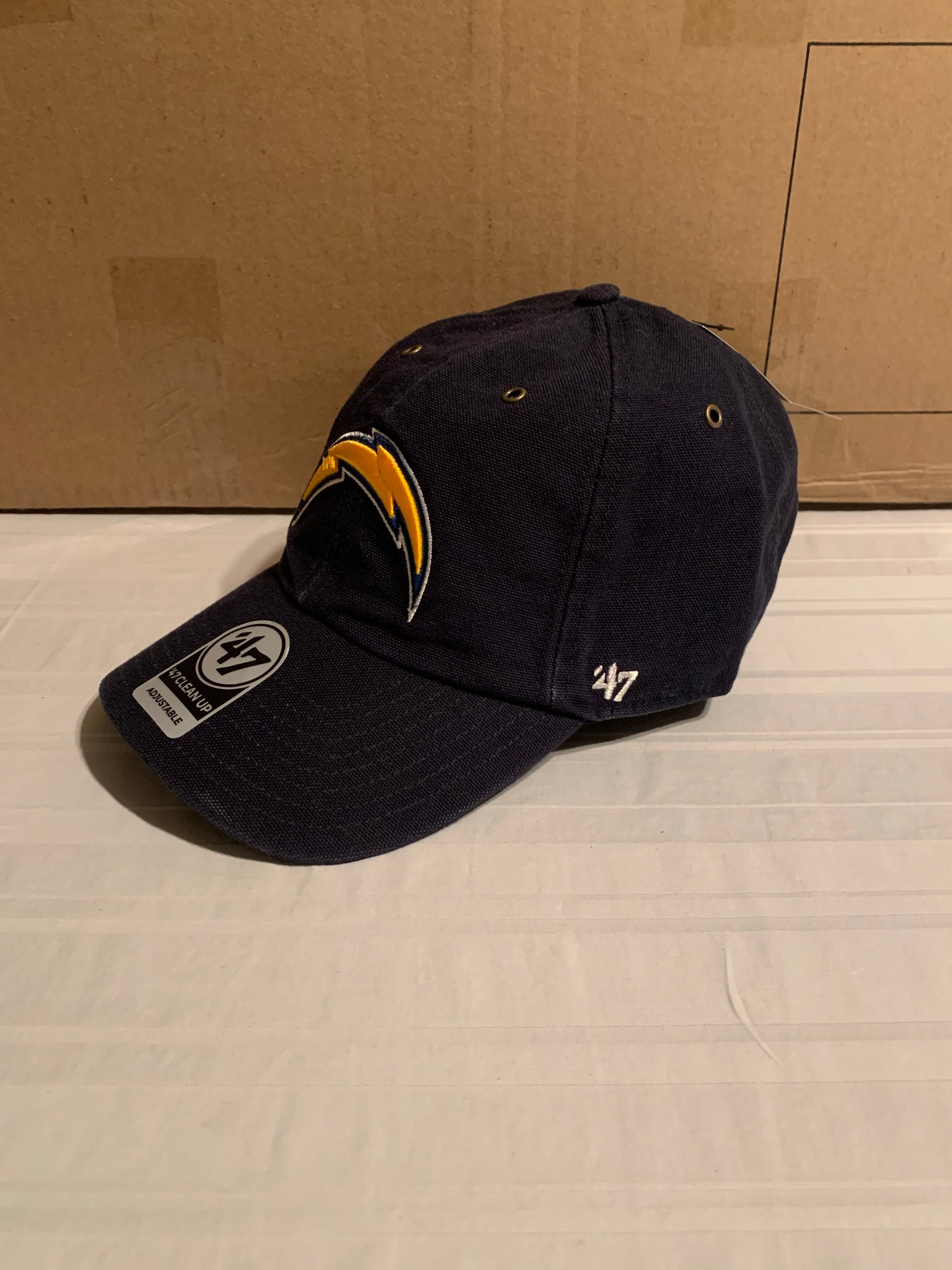 47 Men's Los Angeles Chargers Clean Up Adjustable Black Hat