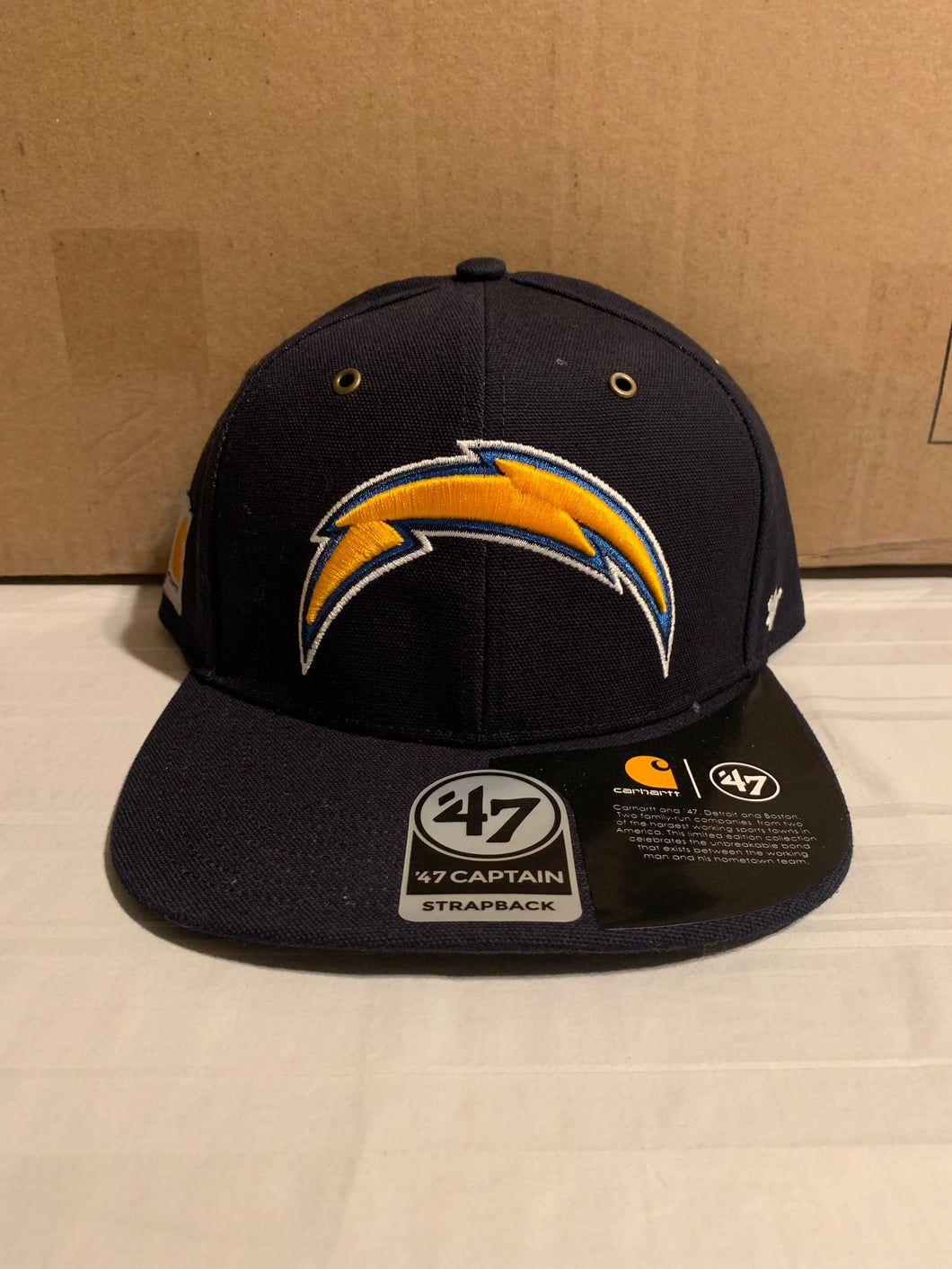 Los Angeles Chargers NFL '47 Brand Carhartt Mens Navy Captain Strapback Hat - Casey's Sports Store