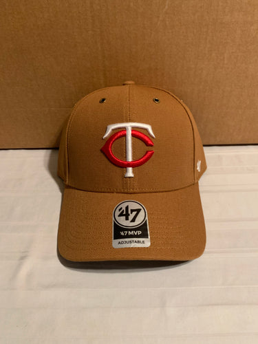 Minnesota Twins MLB '47 Brand Carhartt Mens Brown MVP Adjustable Hat - Casey's Sports Store