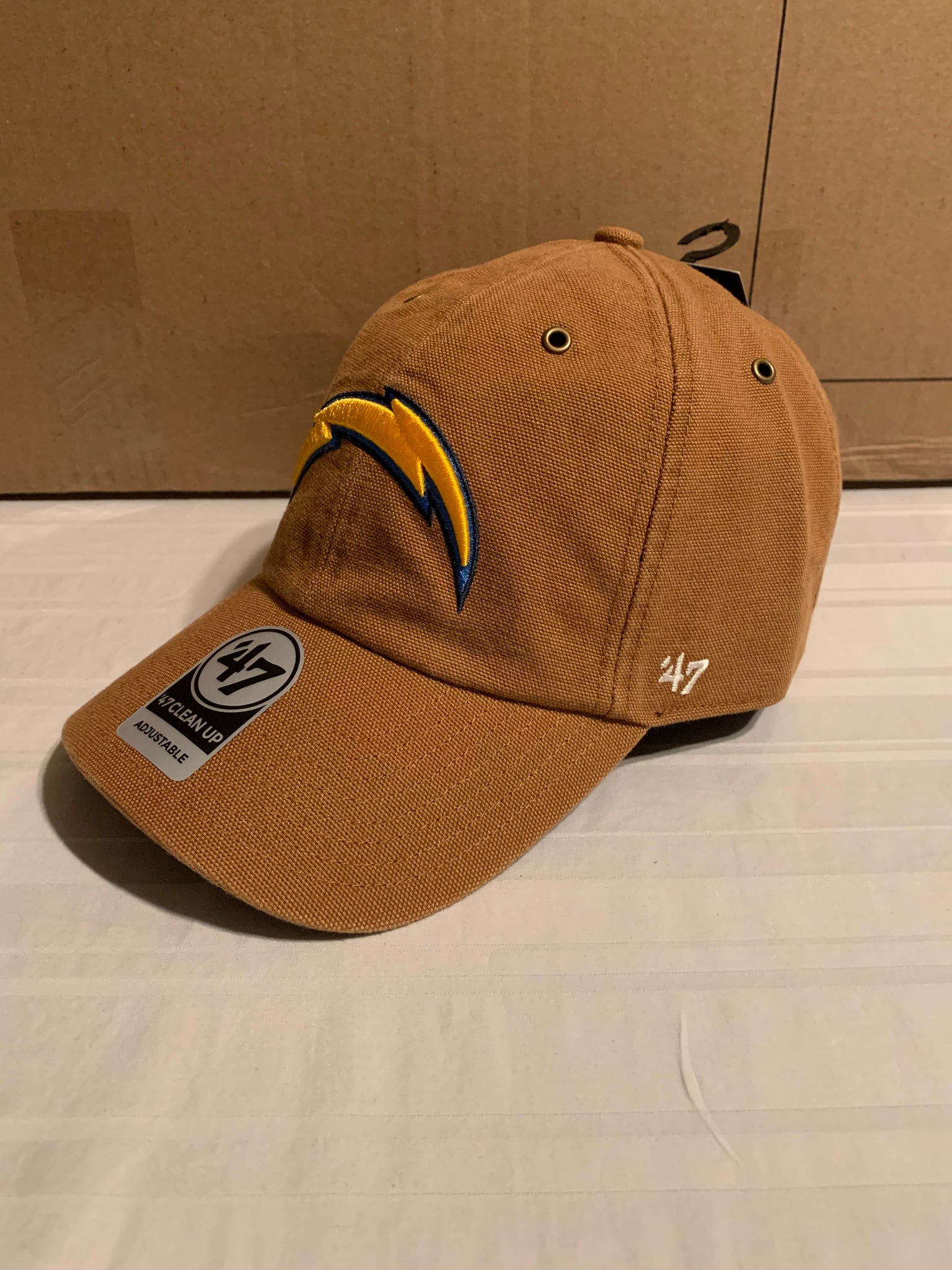 47 Women's Los Angeles Chargers Haze Clean Up Beige Adjustable Hat