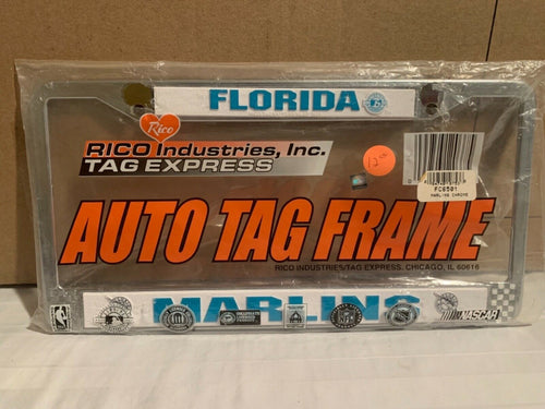 Florida Marlins MLB License Plate Frame RICO - Casey's Sports Store