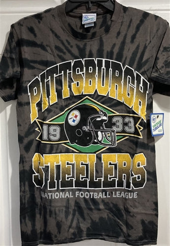 Pittsburgh Steelers NFL '47 Brand Black Tie Dye Vintage Tubular Men's Tee Shirt - Casey's Sports Store