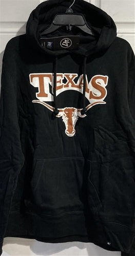 Texas Longhorns Throwback NCAA '47 Brand Jet Black Men's Headline Hoodie - Casey's Sports Store